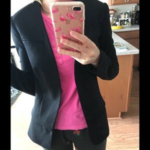 Theory black soft blazer size 0